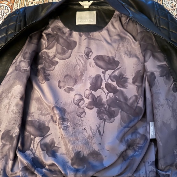 Soia & Kyo Black Quilted Lambskin Bomber (XS) - Picture 4 of 4